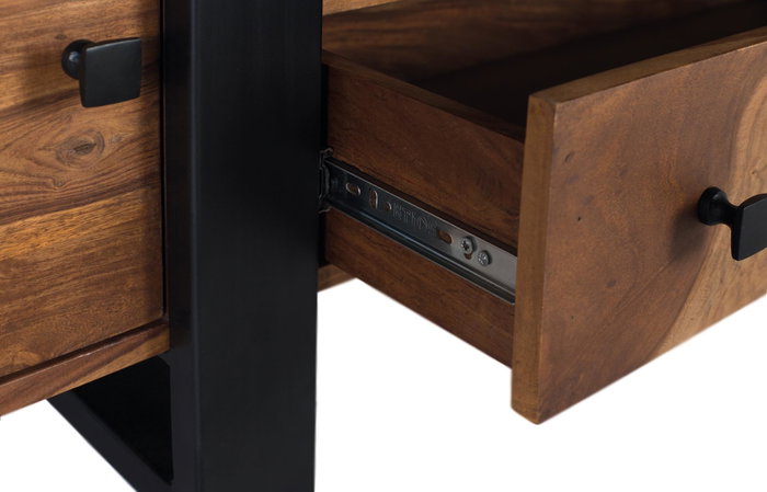 Giner Y Colomer Mueble TV Palisandro Metal 170x55x45 cm Nogal